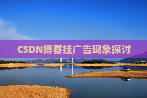 CSDN博客挂广告现象探讨
